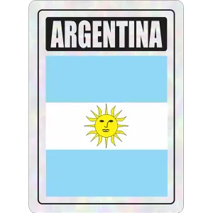 Argentina Prismatic Hologram Car Decal Sticker