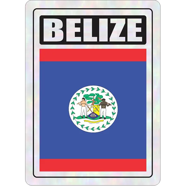 Belize Prismatic Hologram Car Decal Sticker