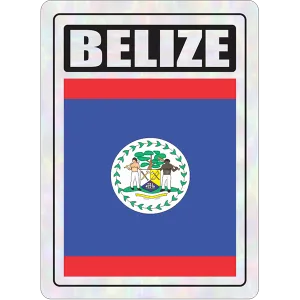 Belize Prismatic Hologram Car Decal Sticker