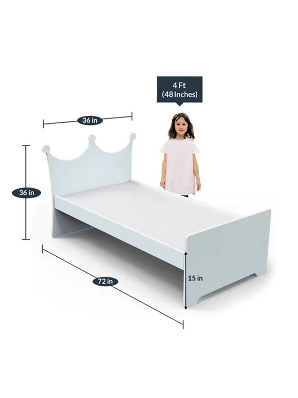 Bolic Crown Panel Bed in Grey