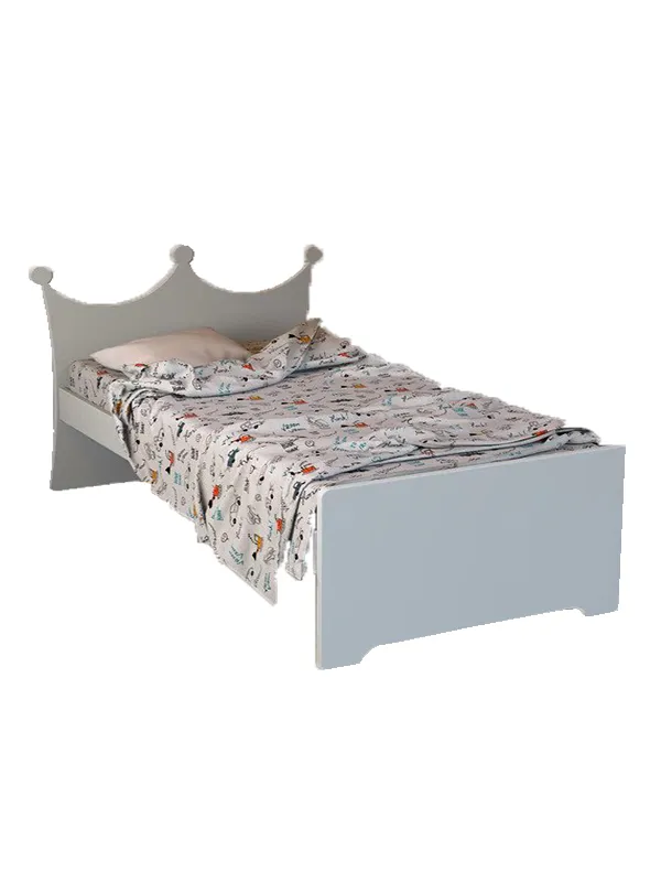 Bolic Crown Panel Bed in Grey