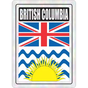 British Columbia Prismatic Hologram Car Decal Sticker