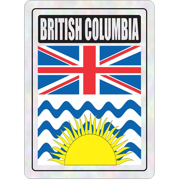 British Columbia Prismatic Hologram Car Decal Sticker