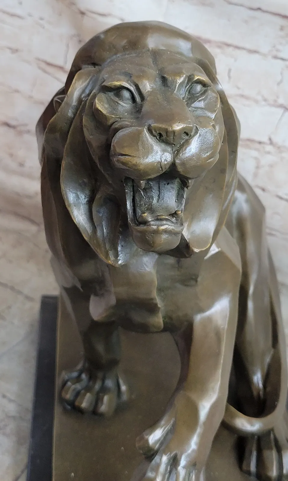 Bronze Lion Statue Antique Lion Sculpture Real Bronze Casting Statues Gift