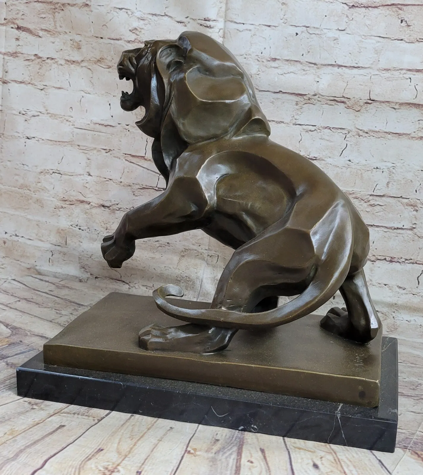 Bronze Lion Statue Antique Lion Sculpture Real Bronze Casting Statues Gift