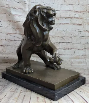 Bronze Lion Statue Antique Lion Sculpture Real Bronze Casting Statues Gift