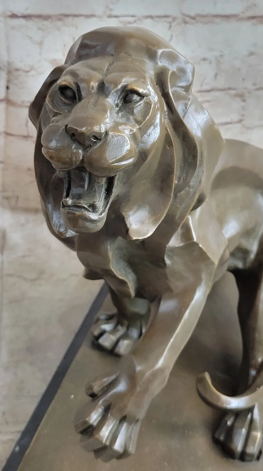 Bronze Lion Statue Antique Lion Sculpture Real Bronze Casting Statues Gift