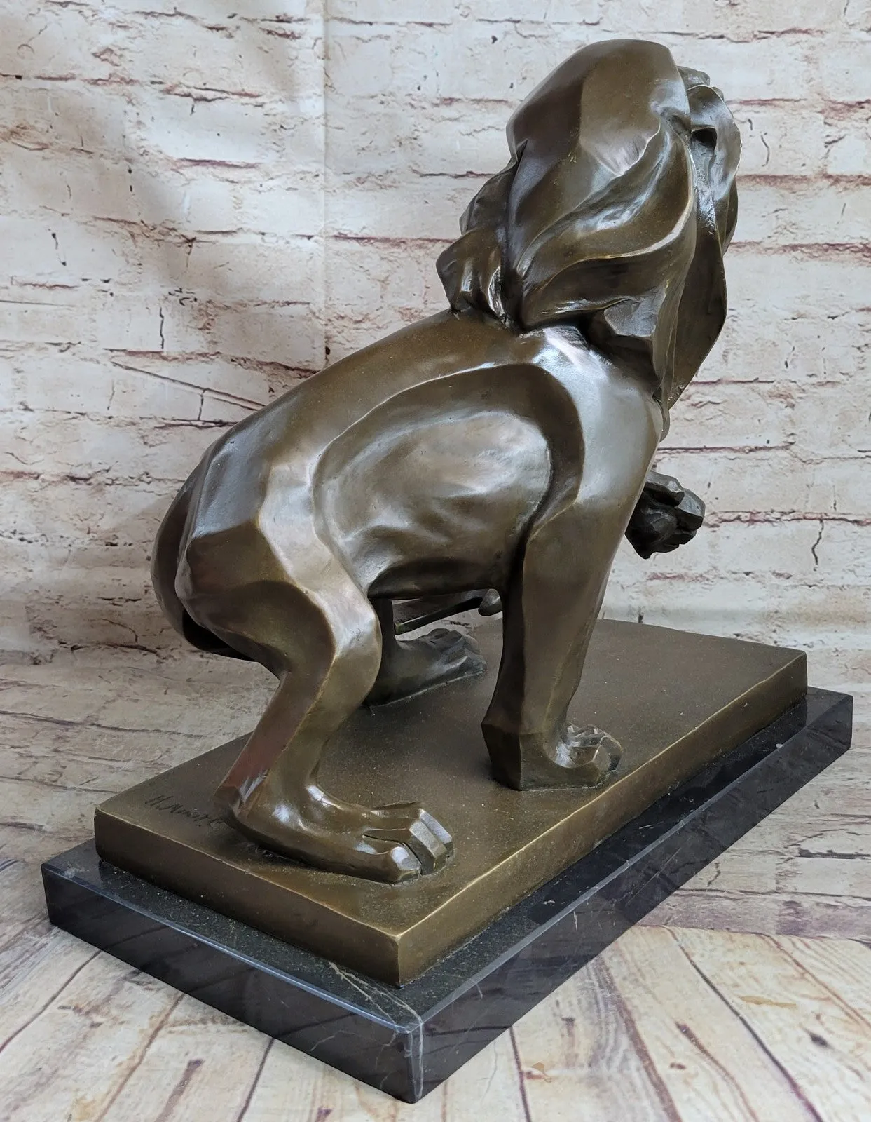 Bronze Lion Statue Antique Lion Sculpture Real Bronze Casting Statues Gift