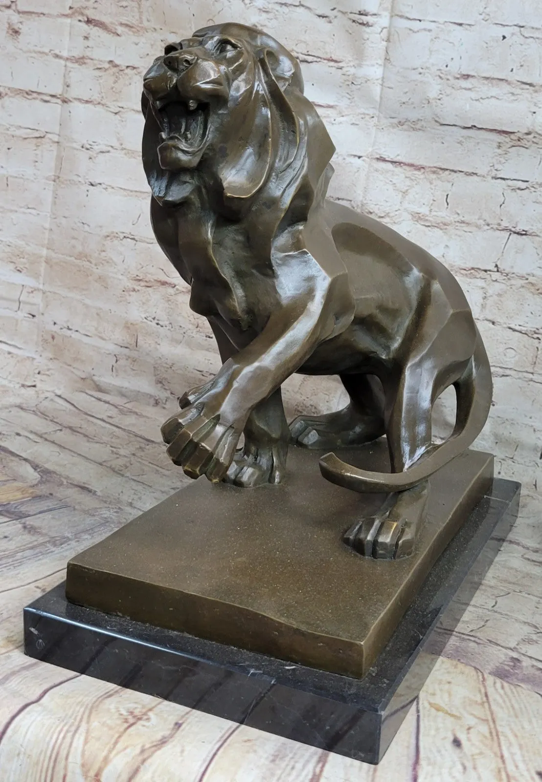 Bronze Lion Statue Antique Lion Sculpture Real Bronze Casting Statues Gift