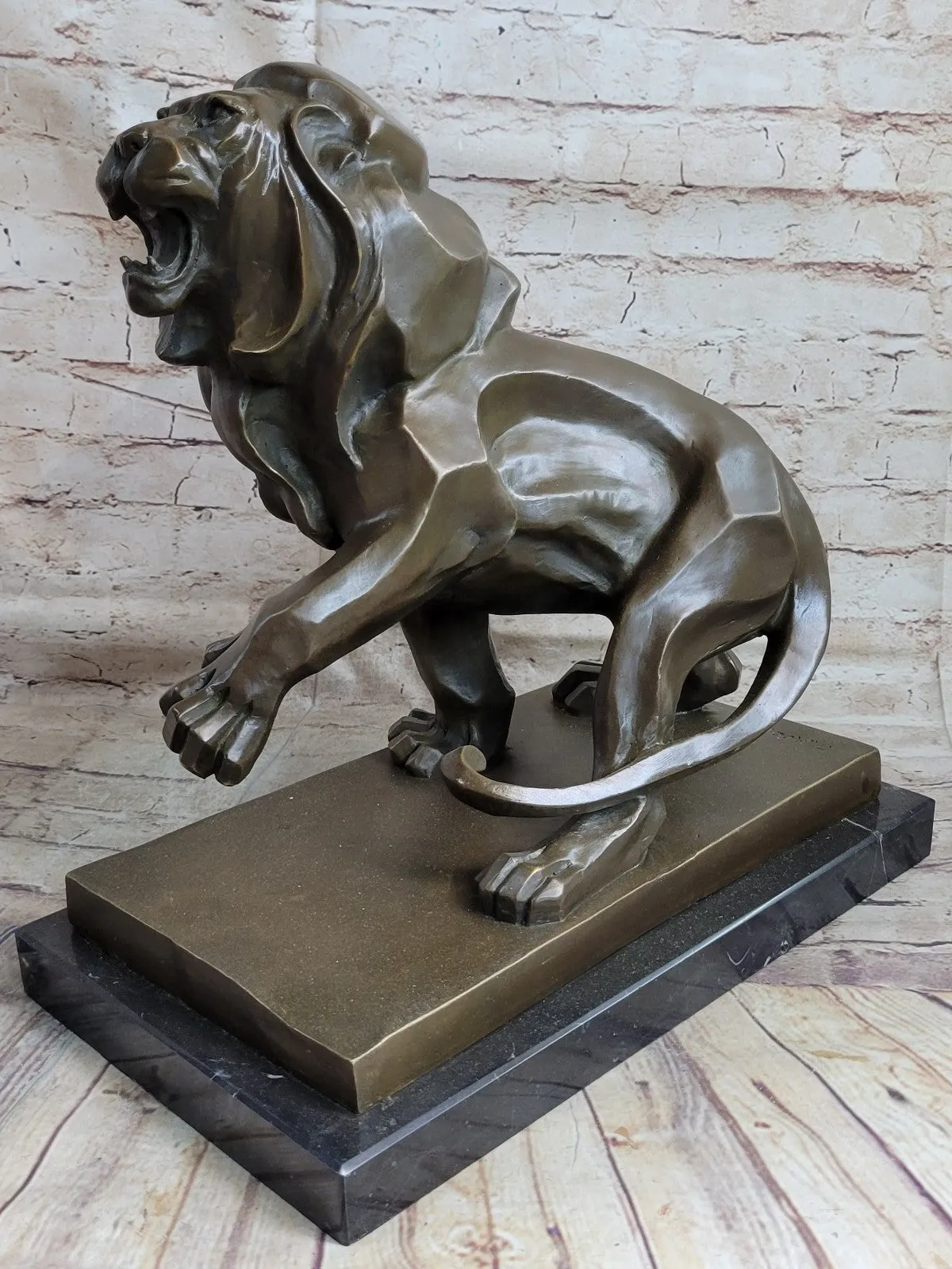 Bronze Lion Statue Antique Lion Sculpture Real Bronze Casting Statues Gift