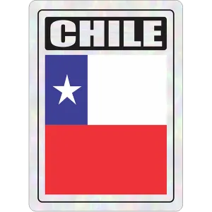 Chile Prismatic Hologram Car Decal Sticker