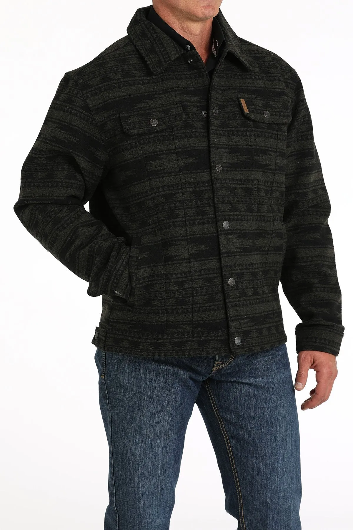 Cinch Forest/ Black Wooly Trucker Men's Jacket