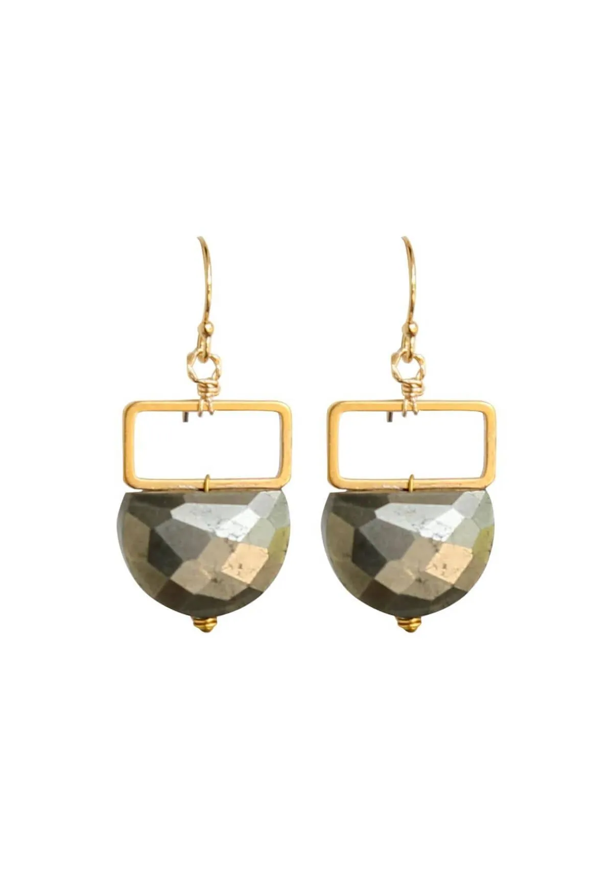 Clutch Earrings - Pyrite