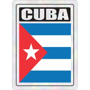 Cuba Prismatic Hologram Car Decal Sticker