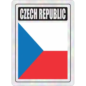 Czech Republic Prismatic Hologram Car Decal Sticker