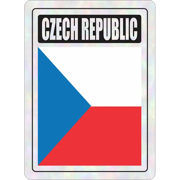 Czech Republic Prismatic Hologram Car Decal Sticker