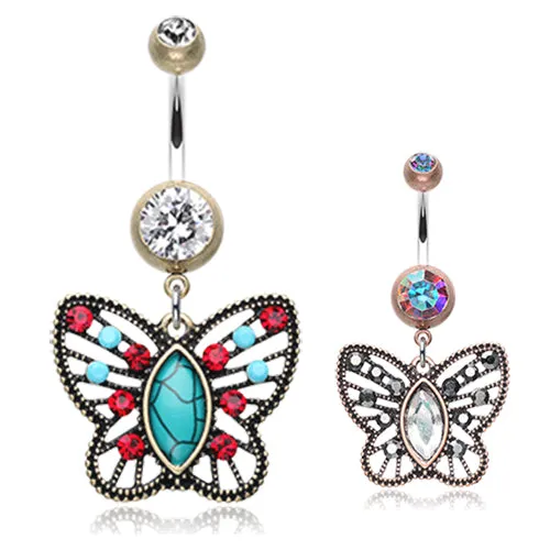 Earth Hippy Butterfly Belly Ring