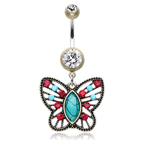 Earth Hippy Butterfly Belly Ring