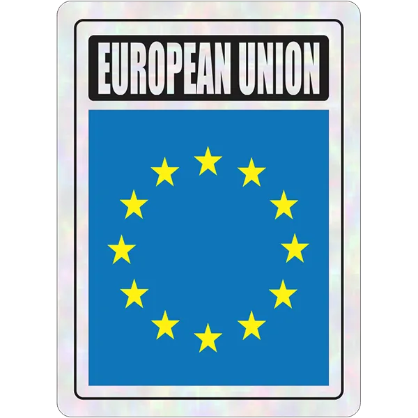 European Union II Prismatic Hologram Car Decal Sticker