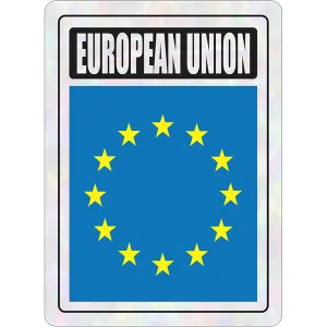 European Union II Prismatic Hologram Car Decal Sticker