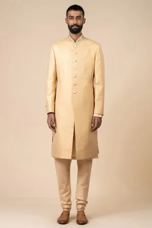 Gold Classic Brocade Sherwani