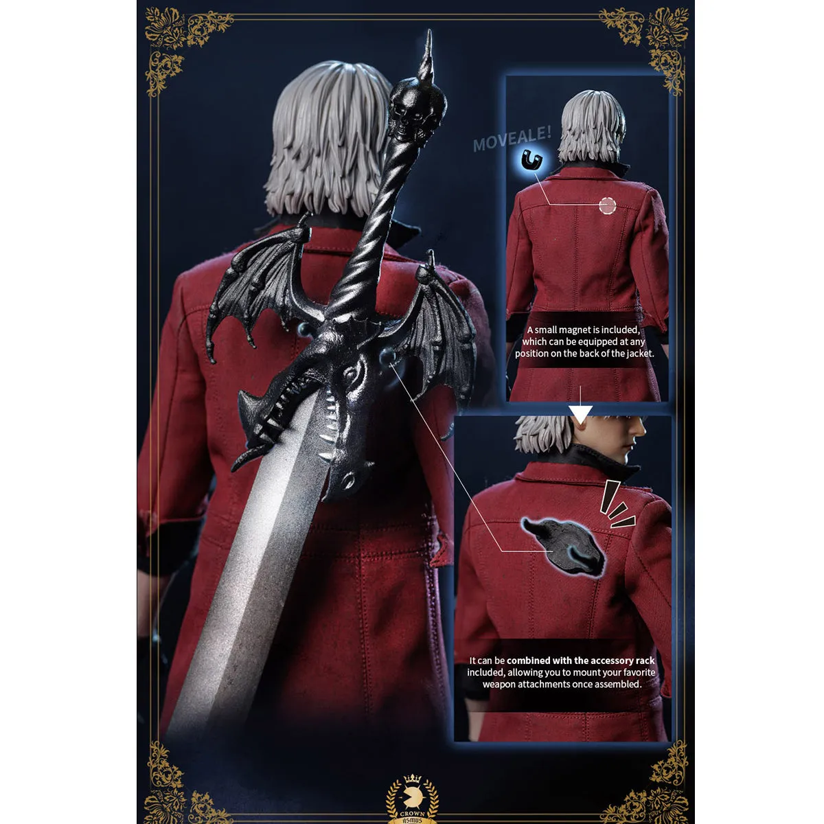 HiPlay Asmus Toys, Devil May Cry 1: Dante, Standard Edition, Action Figure Full Set