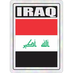 Iraq Prismatic Hologram Car Decal Sticker