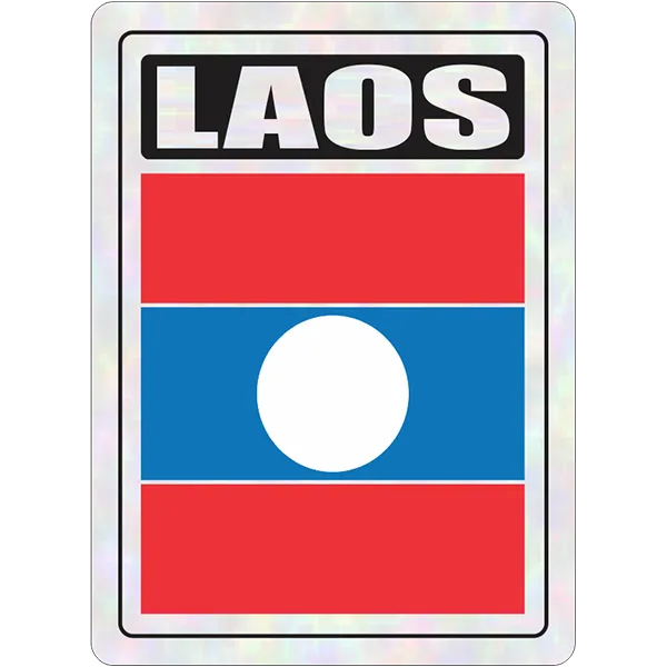 Laos Prismatic Hologram Car Decal Sticker