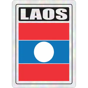 Laos Prismatic Hologram Car Decal Sticker