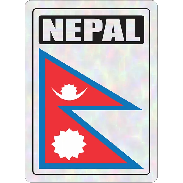 Nepal Prismatic Hologram Car Decal Sticker