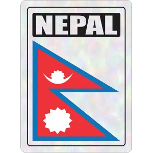 Nepal Prismatic Hologram Car Decal Sticker