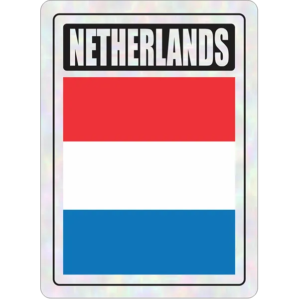 Netherlands Prismatic Hologram Car Decal Sticker