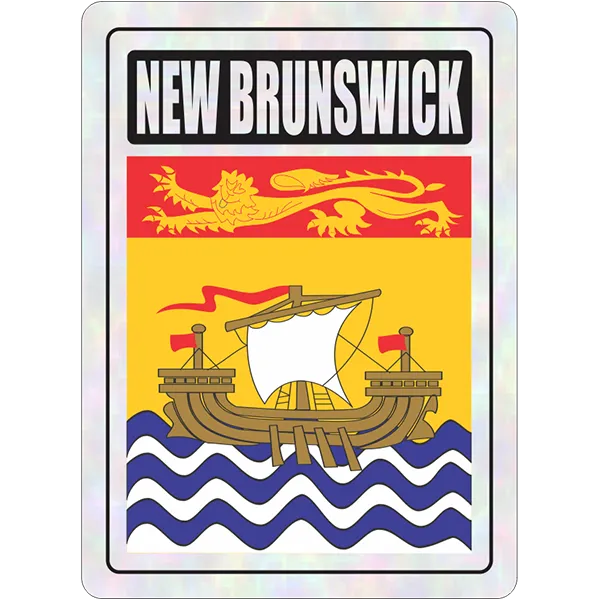 New Brunswick Prismatic Hologram Car Decal Sticker