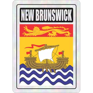 New Brunswick Prismatic Hologram Car Decal Sticker