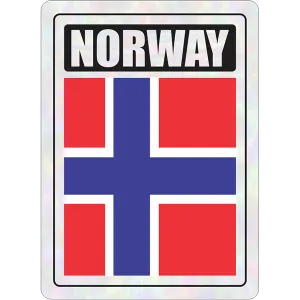 Norway Prismatic Hologram Car Decal Sticker