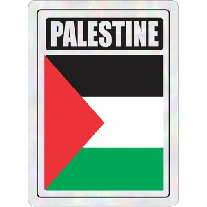 Palestine Prismatic Hologram Car Decal Sticker