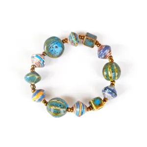 Paper Beads Bracelet | Blue