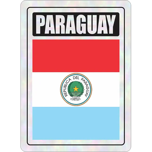 Paraguay Prismatic Hologram Car Decal Sticker