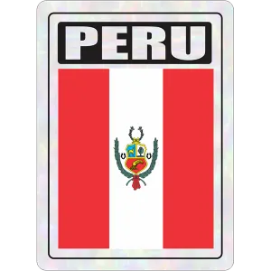 Peru Prismatic Hologram Car Decal Sticker