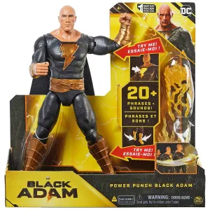 Power Punch Black Adam Action Figure 15  Sound Effects 30cm