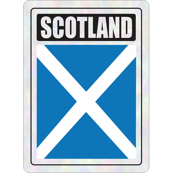 Scotland Old Prismatic Hologram Car Decal Sticker