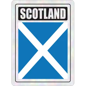 Scotland Old Prismatic Hologram Car Decal Sticker