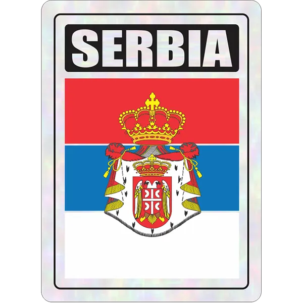 Serbia Prismatic Hologram Car Decal Sticker