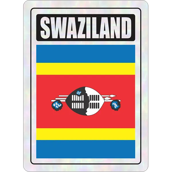 Swaziland Prismatic Hologram Car Decal Sticker