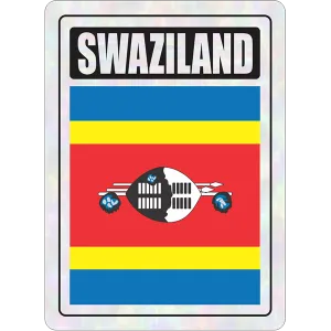 Swaziland Prismatic Hologram Car Decal Sticker