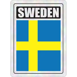 Sweden Prismatic Hologram Car Decal Sticker