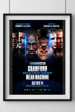 Terence Crawford vs. Mean Machine Official Event Poster (24x36)