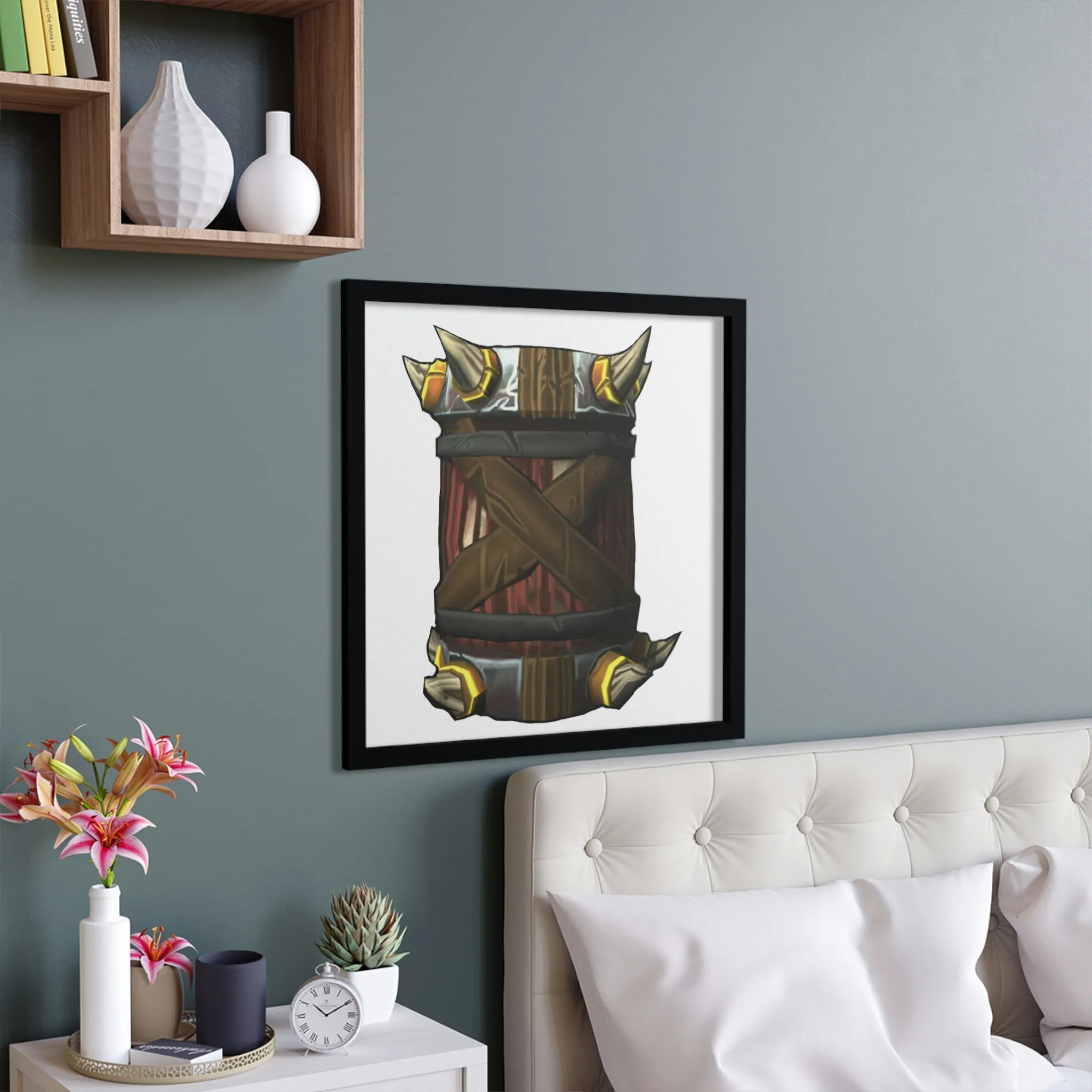 War Raptor Barrel Framed Poster