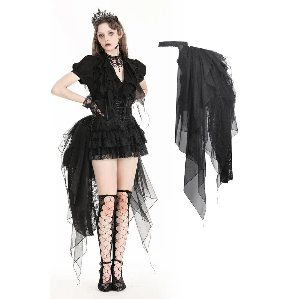 Women's Gothic Irregular Lace Bustle Skirt